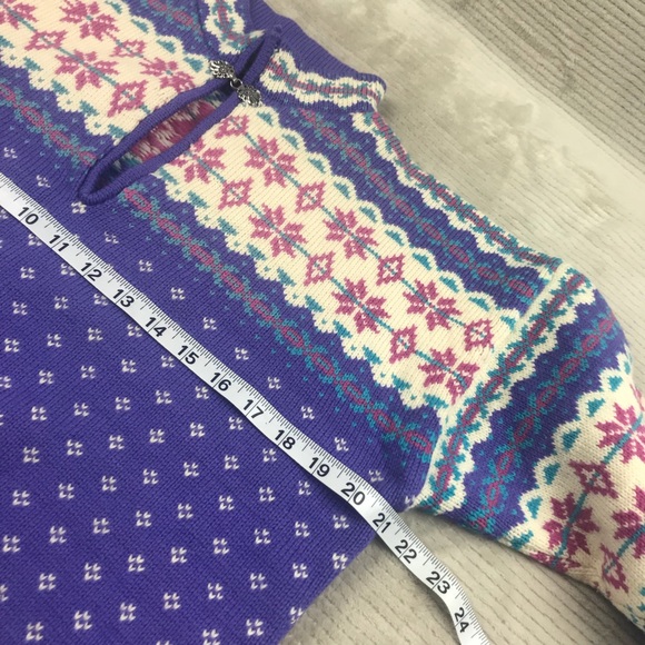 Vintage Stowe Woolens Mock Knit Wool Sweater - Picture 3 of 8